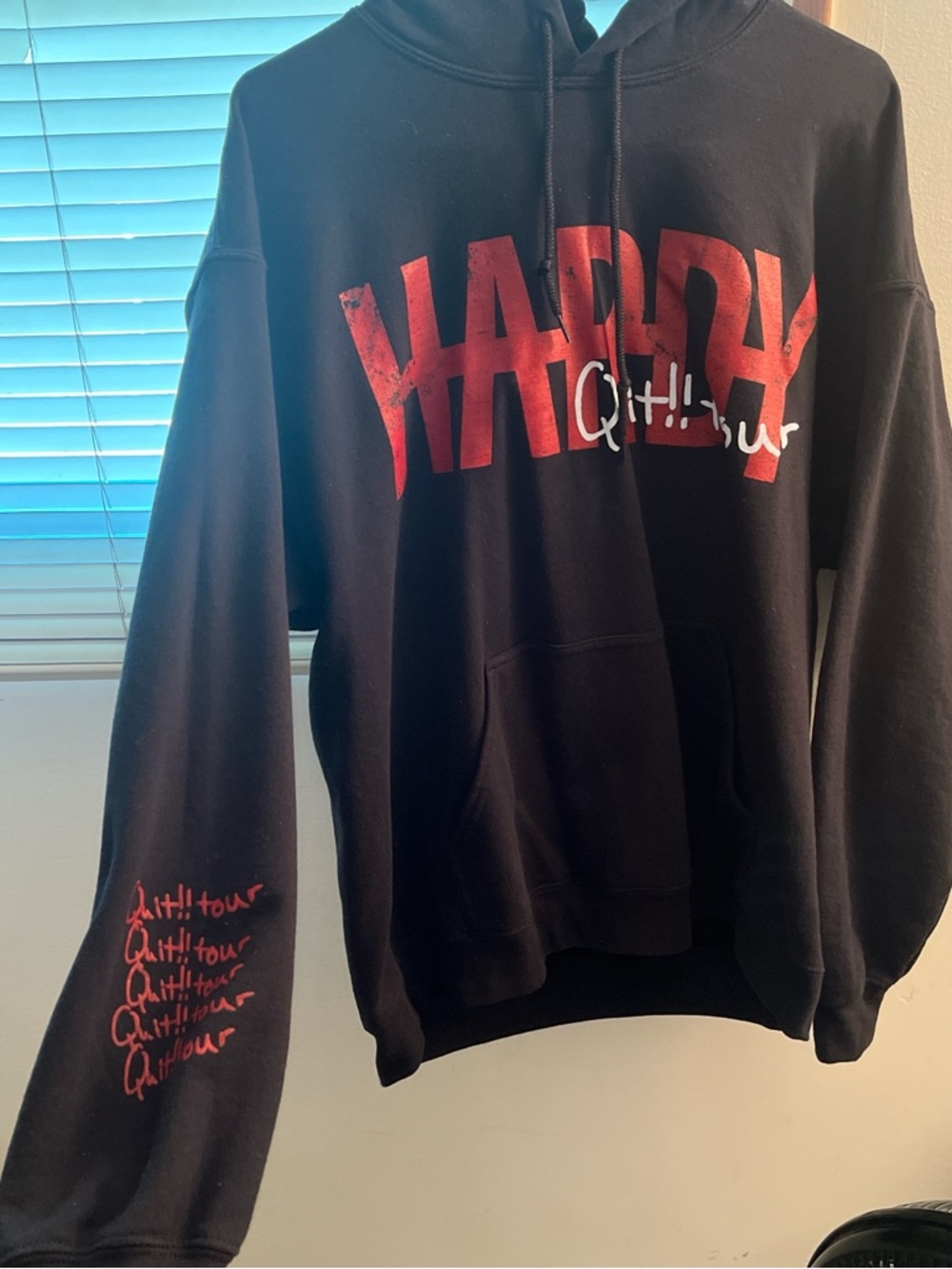 HARDY Black Hoodie — Logo Tag Visible